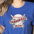 Baseball Mom Vintage Retro Game Day Son Supporter Fan Women's Heather T-Shirt Heather True Royal Baseball Mom Vintage Retro Game Day Son Supporter Fan Women's Heather T-Shirt Heather True Royal