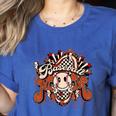 Baseball Mom Vintage Retro Groovy Sport Fan Mother Day Women's Heather T-Shirt Heather True Royal