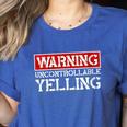 Baseball Mom Warning Uncontrollable Yelling Funny Sign Women's Heather T-Shirt Heather True Royal Baseball Mom Warning Uncontrollable Yelling Funny Sign Women's Heather T-Shirt Heather True Royal