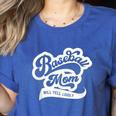 Baseball Mom Will Yell Loudly Women's Heather T-Shirt Heather True Royal