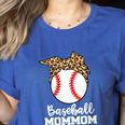 Baseball MomMom Baseball Player Leopard Mom Mom Women's Heather T-Shirt Heather True Royal Baseball MomMom Baseball Player Leopard Mom Mom Women's Heather T-Shirt Heather True Royal