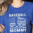 Baseball Mommy Mom USA Flag 4th Of July Women's Heather T-Shirt Heather True Royal Baseball Mommy Mom USA Flag 4th Of July Women's Heather T-Shirt Heather True Royal
