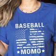 Baseball Momo Mom USA Flag 4th Of July Women's Heather T-Shirt Heather True Royal Baseball Momo Mom USA Flag 4th Of July Women's Heather T-Shirt Heather True Royal