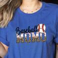 Baseball Momo Women BallPark Momo Baseball Mom Mother's Day Women's Heather T-Shirt Heather True Royal