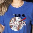 Baseball Moms Cute Take Me To The Ballpark Sports Athletic Women's Heather T-Shirt Heather True Royal