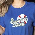 Baseball Mom's Favorite Game Day Women's Heather T-Shirt Heather True Royal