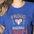 Baseball Moms Mother Kids Girls Boys School Game Women's Heather T-Shirt Heather True Royal