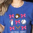 Baseball Nana Era Bows Baseball Mom Women Women's Heather T-Shirt Heather True Royal Baseball Nana Era Bows Baseball Mom Women Women's Heather T-Shirt Heather True Royal