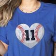 Baseball Number 11 Distressed Heart For Baseball Moms Women's Heather T-Shirt Heather True Royal Baseball Number 11 Distressed Heart For Baseball Moms Women's Heather T-Shirt Heather True Royal