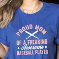 Baseball Player Pitcher Catcher Baseball Mom Mother Women's Heather T-Shirt Heather True Royal Baseball Player Pitcher Catcher Baseball Mom Mother Women's Heather T-Shirt Heather True Royal