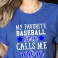BASEBALL STAR MOM Sporty Design For Proud Baseball Moms Women's Heather T-Shirt Heather True Royal BASEBALL STAR MOM Sporty Design For Proud Baseball Moms Women's Heather T-Shirt Heather True Royal