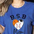 Basketball Soccer Baseball Mom For Women Women's Heather T-Shirt Heather True Royal