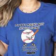 My Boy Might Not Always Swing Humors Baseball Mom Women's Heather T-Shirt Heather True Royal