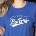 Busy Raising Ballers Baseball Mom & Parent Sports Women's Heather T-Shirt Heather True Royal Busy Raising Ballers Baseball Mom & Parent Sports Women's Heather T-Shirt Heather True Royal