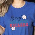 Busy Raising Ballers Retro Groovy Baseball Mom Outfit Women's Heather T-Shirt Heather True Royal Busy Raising Ballers Retro Groovy Baseball Mom Outfit Women's Heather T-Shirt Heather True Royal