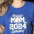 Class Of 2024 Senior Year Baseball Mom Senior 2024 Women's Heather T-Shirt Heather True Royal