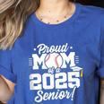 Class Of 2025 Senior Year Baseball Mom Senior 2025 Women's Heather T-Shirt Heather True Royal