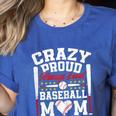 Crazy Proud Always Loud Baseball Mom Mother's Day Women's Heather T-Shirt Heather True Royal Crazy Proud Always Loud Baseball Mom Mother's Day Women's Heather T-Shirt Heather True Royal