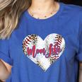 Cute Baseball Mom Heart Mother's Day Sport Mama Mom Life Women's Heather T-Shirt Heather True Royal Cute Baseball Mom Heart Mother's Day Sport Mama Mom Life Women's Heather T-Shirt Heather True Royal