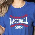 Cute Baseball Mom Laces Little League Women's Mother's Day Women's Heather T-Shirt Heather True Royal