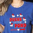 Cute Ducks On The Pond Cute Baseball Mom T-Shirt Women's Heather T-Shirt Heather True Royal