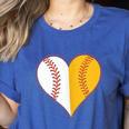 Cute Love Baseball Fast Pitch Softball Heart Baseball Mom Women's Heather T-Shirt Heather True Royal Cute Love Baseball Fast Pitch Softball Heart Baseball Mom Women's Heather T-Shirt Heather True Royal
