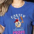 Dabbing Easter Baseball Mom Mother's Day Bunny Sunday Egg Women's Heather T-Shirt Heather True Royal