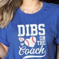 Dibs On The Coach Coach's Wife Quote Baseball Mom Women's Heather T-Shirt Heather True Royal Dibs On The Coach Coach's Wife Quote Baseball Mom Women's Heather T-Shirt Heather True Royal