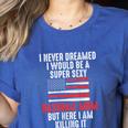 I Never Dreamed I Would Be a Super Sexy Baseball Mom Sport Women's Heather T-Shirt Heather True Royal I Never Dreamed I Would Be a Super Sexy Baseball Mom Sport Women's Heather T-Shirt Heather True Royal