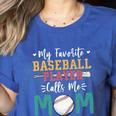 My Favorite Baseball Player Calls Me Mom Baseball Mom Premium Women's Heather T-Shirt Heather True Royal My Favorite Baseball Player Calls Me Mom Baseball Mom Premium Women's Heather T-Shirt Heather True Royal