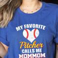 My Favorite Pitcher Calls Me MomMom Pitcher Baseball Mom Mom Women's Heather T-Shirt Heather True Royal My Favorite Pitcher Calls Me MomMom Pitcher Baseball Mom Mom Women's Heather T-Shirt Heather True Royal