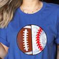 Football Baseball Player Football Baseball Mom Women's Heather T-Shirt Heather True Royal Football Baseball Player Football Baseball Mom Women's Heather T-Shirt Heather True Royal