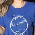 Game Day Baseball Mom Women's Heather T-Shirt Heather True Royal Game Day Baseball Mom Women's Heather T-Shirt Heather True Royal