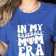 Groovy Retro In My Baseball Mom Era Women's Heather T-Shirt Heather True Royal Groovy Retro In My Baseball Mom Era Women's Heather T-Shirt Heather True Royal