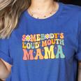 Groovy Somebody's Loud Mouth Mama Baseball Mom Mother's Day Women's Heather T-Shirt Heather True Royal