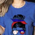 Haitian Baseball Mom Haiti Flag Baseball Girl Women's Heather T-Shirt Heather True Royal Haitian Baseball Mom Haiti Flag Baseball Girl Women's Heather T-Shirt Heather True Royal