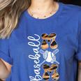 Happy Mother's Day Baseball Mom Leopard Softball Lover Women's Heather T-Shirt Heather True Royal Happy Mother's Day Baseball Mom Leopard Softball Lover Women's Heather T-Shirt Heather True Royal