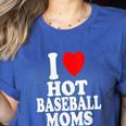 I Heart Love Hot Baseball Moms MILF Cougar Older Woman Women's Heather T-Shirt Heather True Royal