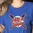 Hits 'n Giggles Baseball Player Women Baseball Mom Mother Women's Heather T-Shirt Heather True Royal