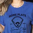 Home Plate Social Club Baseball Mom Women's Heather T-Shirt Heather True Royal