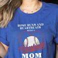 Home Runs And Heartbeats Being A Baseball Mom Women's Heather T-Shirt Heather True Royal Home Runs And Heartbeats Being A Baseball Mom Women's Heather T-Shirt Heather True Royal