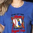 I'm Their Biggest Fan Volleyball Baseball Mom Women's Heather T-Shirt Heather True Royal