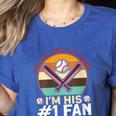 I'm Not Just His Mom Baseball Moms Baseball Mothers Women's Heather T-Shirt Heather True Royal I'm Not Just His Mom Baseball Moms Baseball Mothers Women's Heather T-Shirt Heather True Royal
