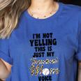 I'm Not Yelling This Is Baseball Mom Baseball Women's Heather T-Shirt Heather True Royal I'm Not Yelling This Is Baseball Mom Baseball Women's Heather T-Shirt Heather True Royal