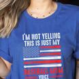 I'm Not Yelling This Is Just My Baseball Mom Voice Sport Women's Heather T-Shirt Heather True Royal I'm Not Yelling This Is Just My Baseball Mom Voice Sport Women's Heather T-Shirt Heather True Royal