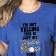 I'm Not Yelling This Is Just My Baseball Mom Voice Baseball Women's Heather T-Shirt Heather True Royal I'm Not Yelling This Is Just My Baseball Mom Voice Baseball Women's Heather T-Shirt Heather True Royal