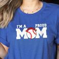 I'm A Proud Mom Baseball Mom Women's Heather T-Shirt Heather True Royal I'm A Proud Mom Baseball Mom Women's Heather T-Shirt Heather True Royal