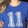Jersey Number 11 T-Shirt Football Eleven Number Baseball Mom Women's Heather T-Shirt Heather True Royal Jersey Number 11 T-Shirt Football Eleven Number Baseball Mom Women's Heather T-Shirt Heather True Royal