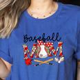 Leopard Baseball Mom Game Day Vibes Mother's Day Women's Heather T-Shirt Heather True Royal Leopard Baseball Mom Game Day Vibes Mother's Day Women's Heather T-Shirt Heather True Royal