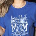Living That Baseball Mom Life Sporty Humor Women's Heather T-Shirt Heather True Royal